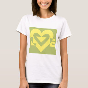 Love Yellow on Sage Green T-Shirt