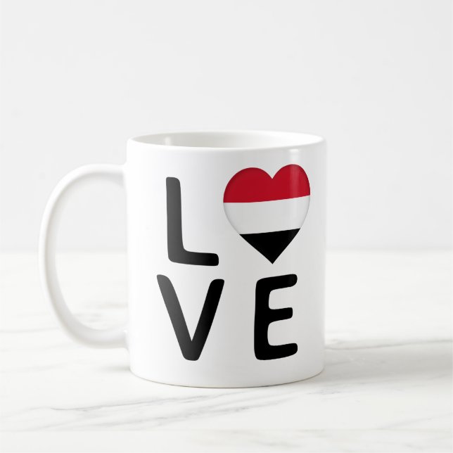 Love - Yemen Flag Coffee Mug (Left)