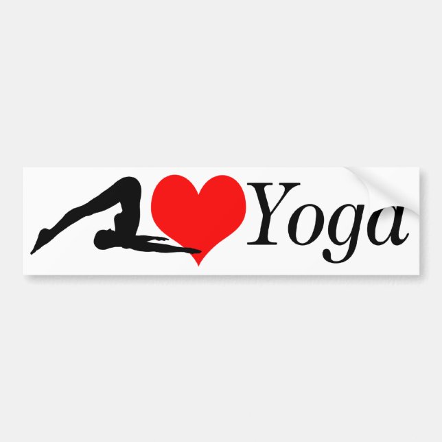 Love Yoga Bumper Bumper Sticker (Front)