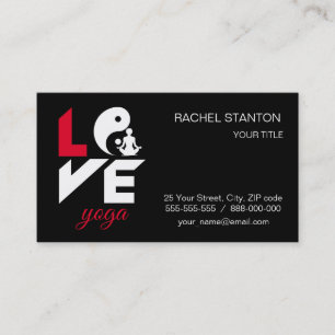 Love yoga business card