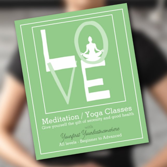 LOVE YOGA Class Meditation Holistic Therapy Flyer (Creator Uploaded)