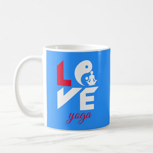 Love yoga coffee mug (Left)