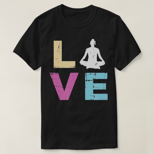 Love Yoga Gift Spiritual Meditation Yoga  T-Shirt (Design Front)