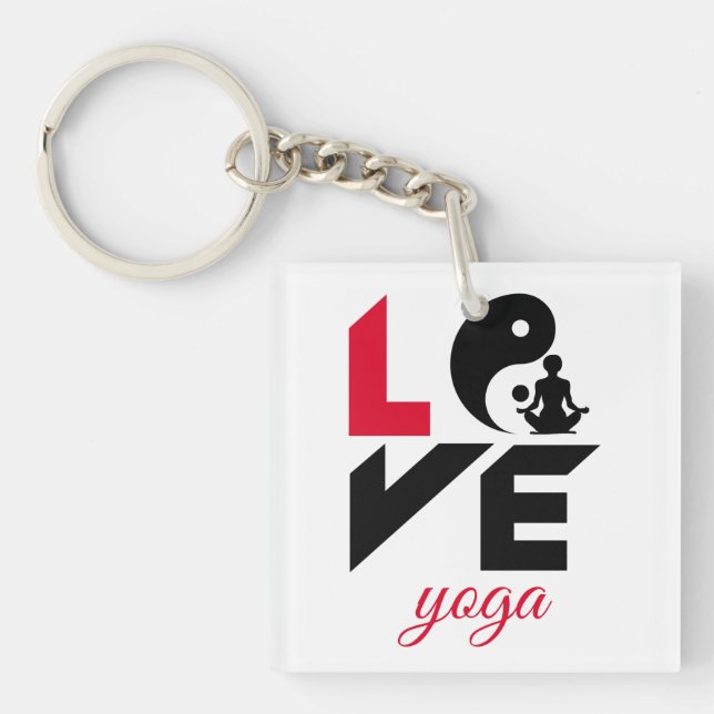 Love yoga key ring (Front)