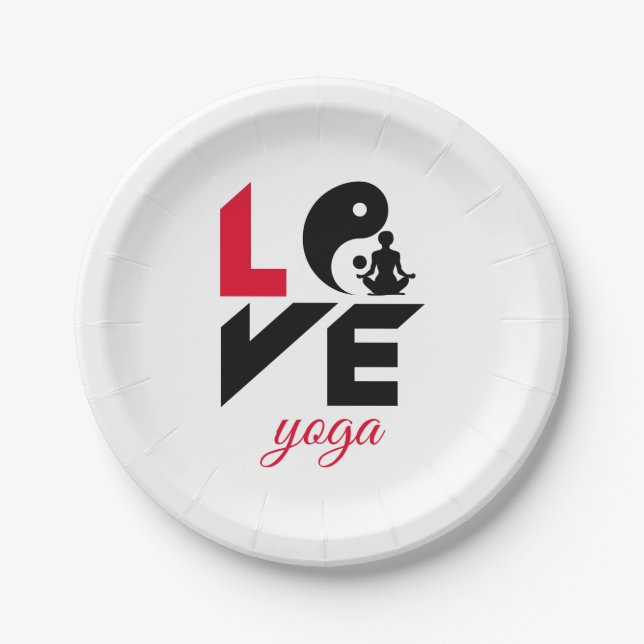 Love yoga paper plate (Front)