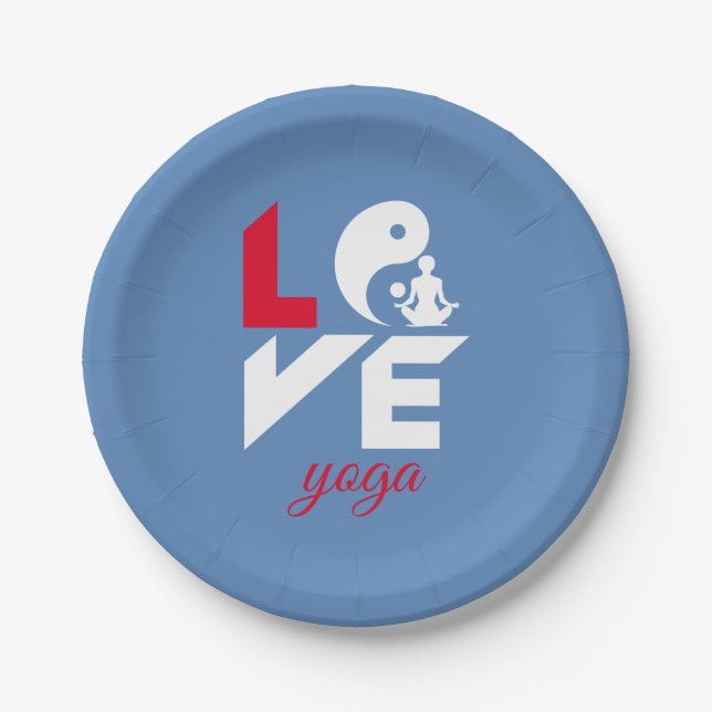 Love yoga paper plate (Front)