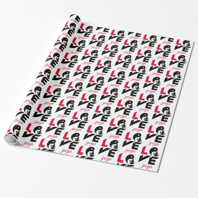 Love yoga wrapping paper (Unrolled)