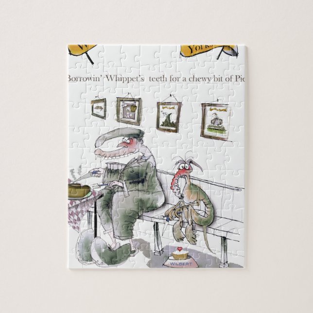 love yorkshire borrowing whippets teeth jigsaw puzzle (Vertical)