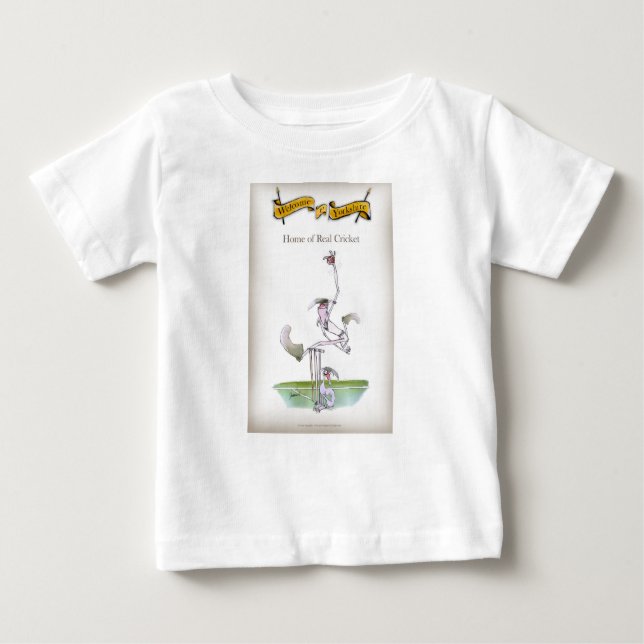 Love Yorkshire 'real cricket' Baby T-Shirt (Front)