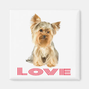 Love Yorkshire Terrier Puppy Dog Fridge Magnet