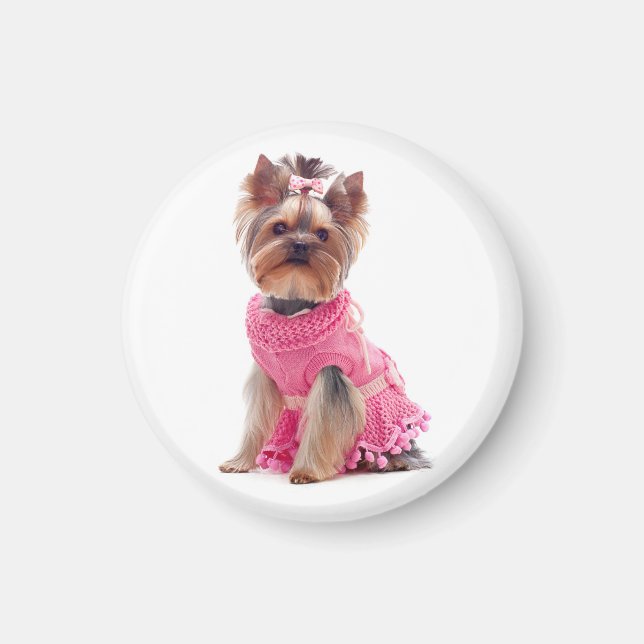 Love Yorkshire Terrier Puppy Dog Magnet (Front)