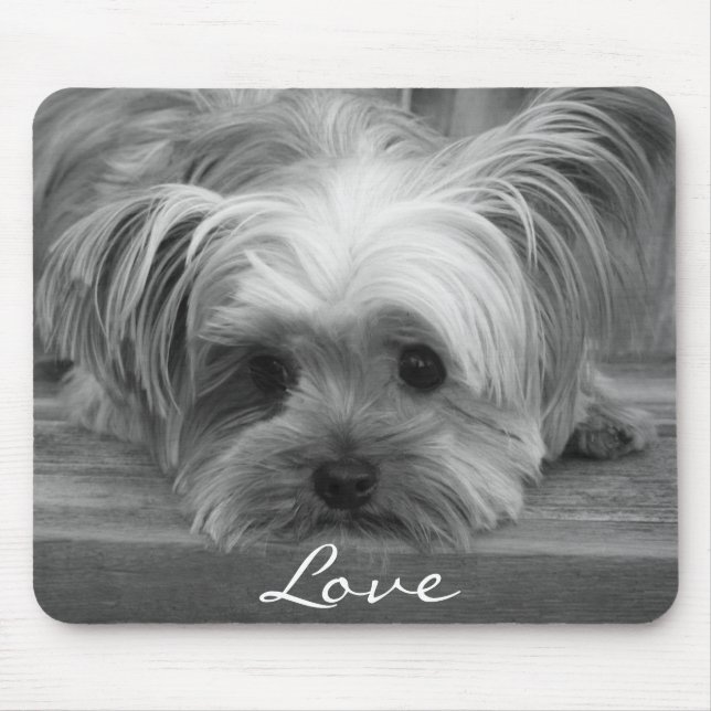 Love Yorkshire Terrier Puppy Dog Mousepad (Front)