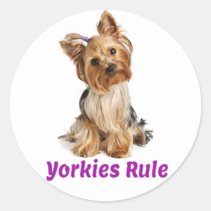 Love Yorkshire Terrier Puppy Dog Sticker / Seals