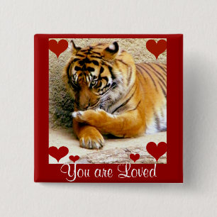 Love You_ 15 Cm Square Badge