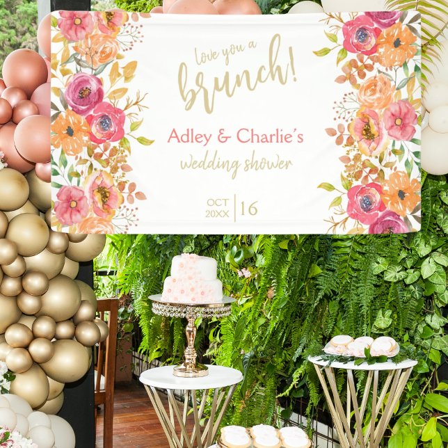 Love You a Brunch Fall Floral Wedding or Shower Banner (Creator Uploaded)