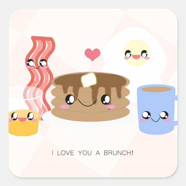 Love You a Brunch Stickers (Sheet of 20) (Front)