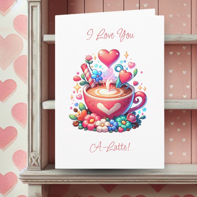 Love You a Latte | Funny Romantic Coffee Card (Creator Uploaded)