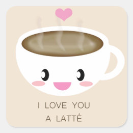 Love You a Latté Sticker (Sheet of 20)