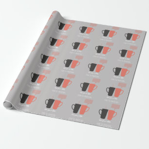 "Love you a Latte" Valentine's Day Wrapping Paper