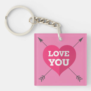Love You Acrylic Keychain