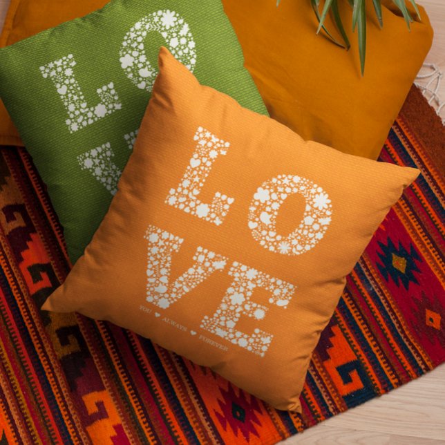 "LOVE You, Always, Forever" Bright Orange Love Cushion (Creator Uploaded)
