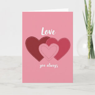 Love You Always Hearts Art Card