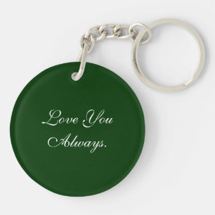 Love You Always Keychains White Daisy Flowers