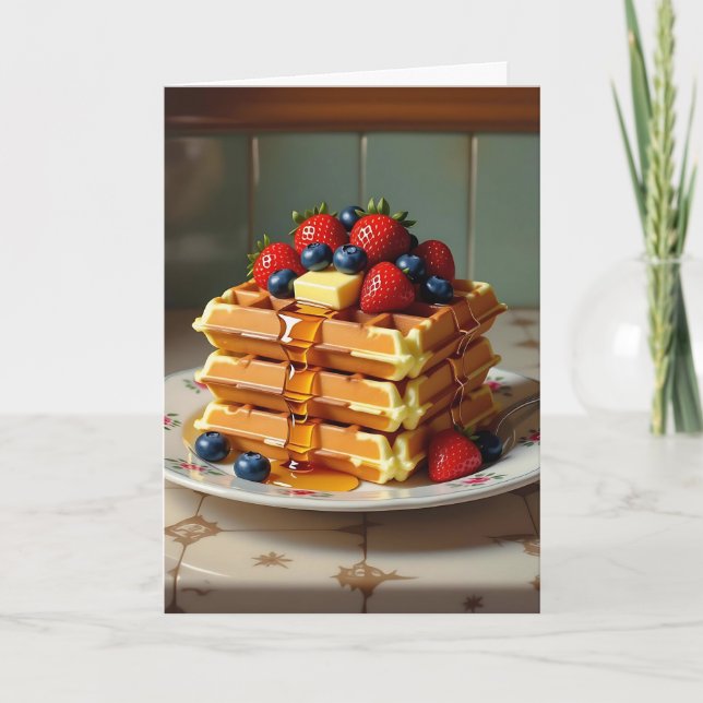 Love you an Awful Lot | Waffle Pun Card (Front)