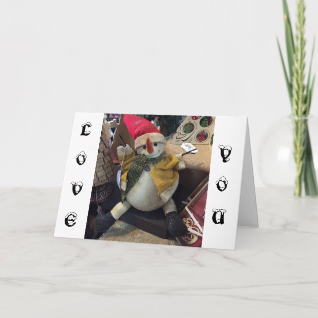 "LOVE YOU" AT CHRISTMAS AND EVERY DAY HOLIDAY CARD (Front)