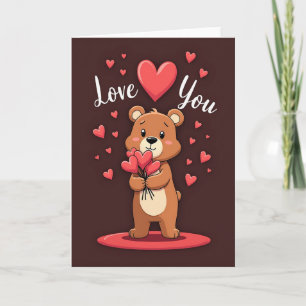 Love You Bear Hearts Card