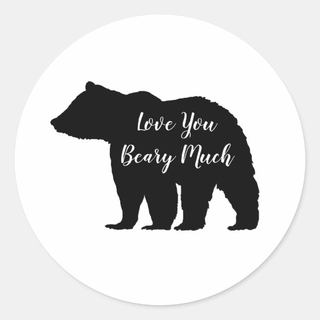 Love You Bear Mountain  Classic Round Sticker (Front)