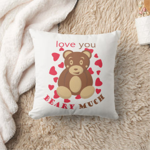 Love you beary much for Valentine's Day Cushion
