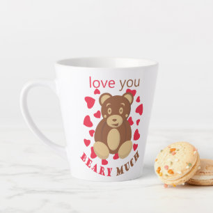 Love you beary much for Valentine's Day Latte Mug