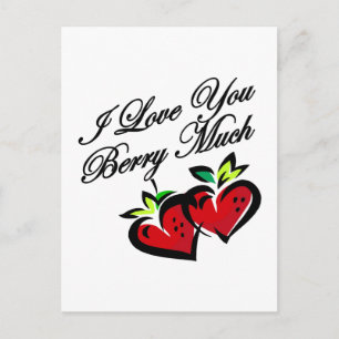 Love you berry much postcard