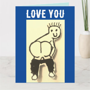 LOVE YOU BIRTHDAY FUNNY MOONED BIG BIRTHDAY CARD