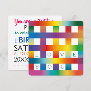 Love you Birthday invitation
