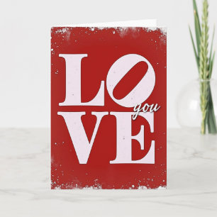 Love You Bold Red Graphic Card