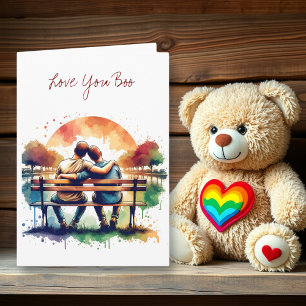 Love You Boo LGBT Romantic Card