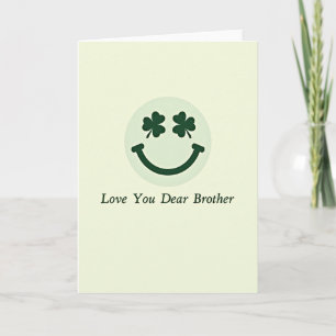 Love You Brother Clover Card