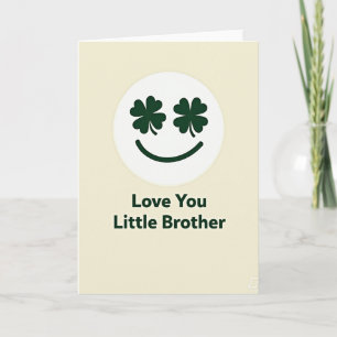 Love You Brother Clover Eyes Card