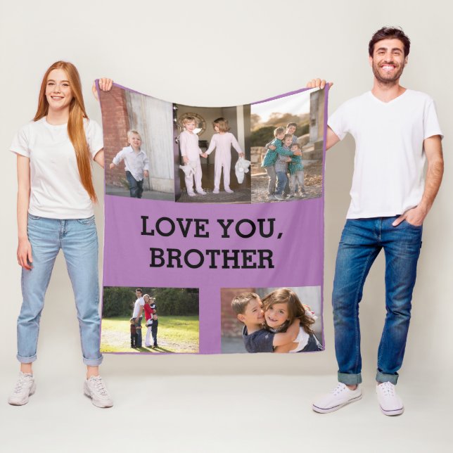 Love You Brother Fleece Blanket (In Situ)