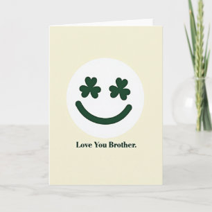 Love You Brother Shamrock Card