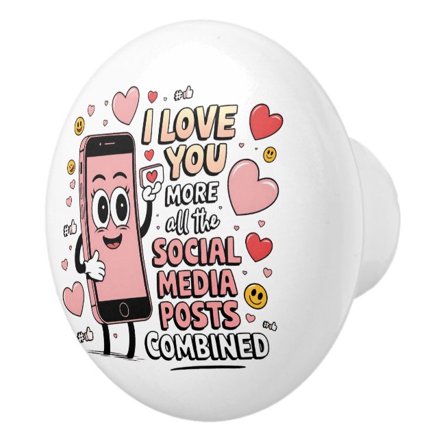 Love you ceramic knob (Right)