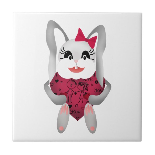 Love you ceramic tile (Front)