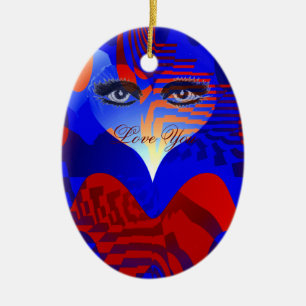 Love You_ Ceramic Tree Decoration