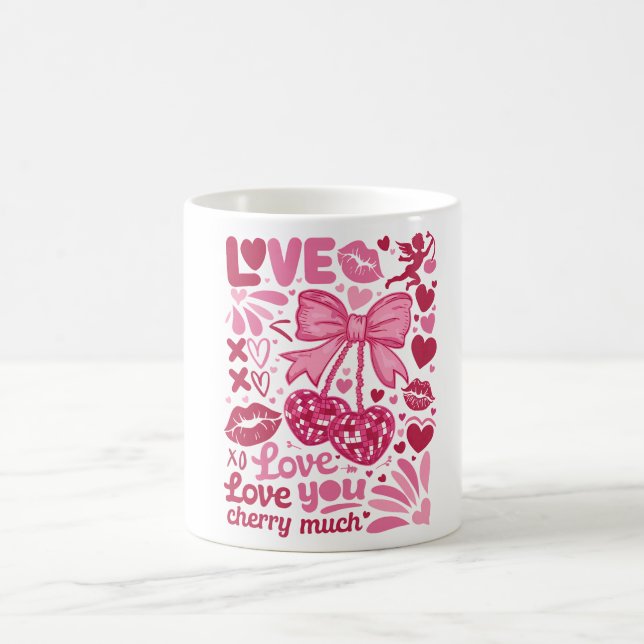 Love You Cherry Much Valentine Day Coffee Mug (Center)