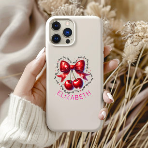 Love You Cherry Much Valentine Personalised iPhone 16 Case