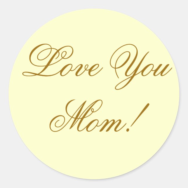 LOVE YOU CLASSIC ROUND STICKER (Front)