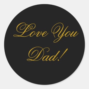 LOVE YOU CLASSIC ROUND STICKER