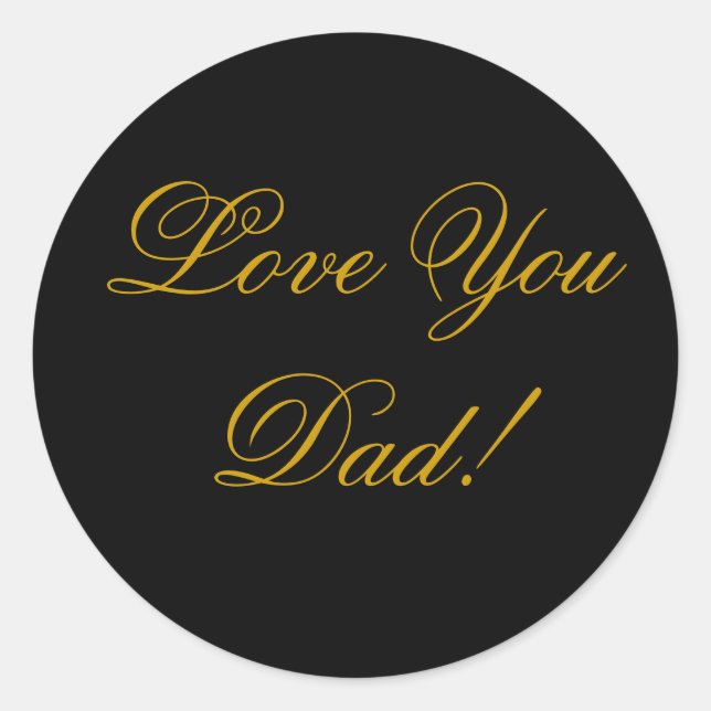 LOVE YOU CLASSIC ROUND STICKER (Front)